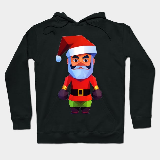 Santa Kickboxing Boxer Fighter Merry Kickmas Hoodie by ShopSunday